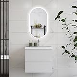 【Lavabo en céramique 】:Notre lavabo est fabriqué en résine de haute qualité, durable et facile à entretenir et à nettoyer. Parfait pour un usage quotidien.