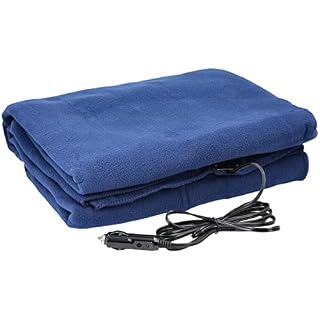 Heated Car Blanket – 12-Volt Electric Blanket for Car, Truck, SUV, or RV –  Portable Heated Throw for Car or Camping Essentials by Stalwart (Navy Blue)  | Amazon price tracker / tracking,
