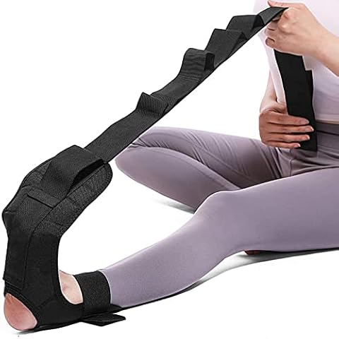 Yoga Stretching Strap,Ankle Ligament Stretcher Belt with Loops Ligament Stretch Band Fitness leg stretcher for Plantar Fasciitis,Foot Stretch Assist for Hamstring,Flexibility and Physical Therapy Cover