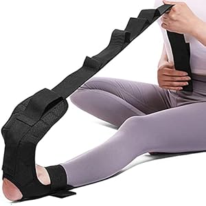 Yoga Stretching Strap,Ankle Ligament Stretcher Belt with Loops Ligament Stretch Band Fitness leg stretcher for Plantar Fasciitis,Foot Stretch Assist for Hamstring,Flexibility and Physical Therapy