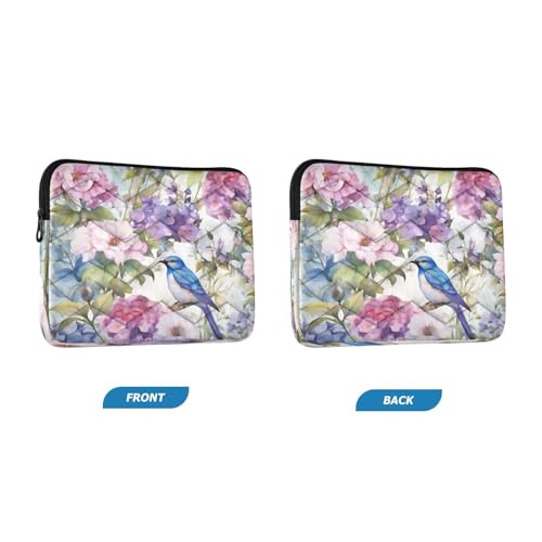 Funda para portátil 13-14 pulgadas flores y pájaros impermeable miniatura 2
