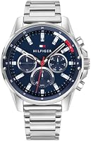 Tommy Hilfiger Reloj Analógico de Cuarzo Multifunción para Hombre con Correa en Acero Inoxidable o en Silicona