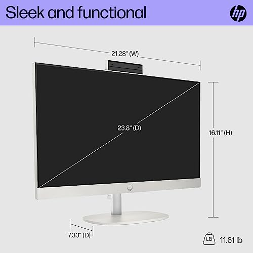 Image of HP 23.8 inch All-in-One Desktop PC, FHD Display, 13th Generation Intel Core i5-1335U, 8 GB RAM, 256 GB SSD, Intel UHD Graphics, Windows 11 Home, 24-cr0070 (2023)