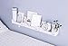 HYOATREA Bedside Shelf Organizer, White Plastic Wall Mounted Adhesive Storage Caddy Shelf Accessory for Phone, Remote, Earphone, Glasses | Home, Office, Dorm