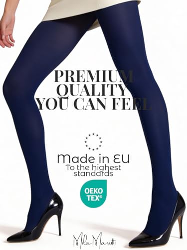 Image of Mila Marutti Women's Tights Semi Opaque Stockings for Women | Semi Sheer Pantyhose Nylons | Made in EU