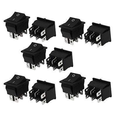Commutateur DPDT 16A 250V AC bipolaire ON-ON lot de 10 pièces