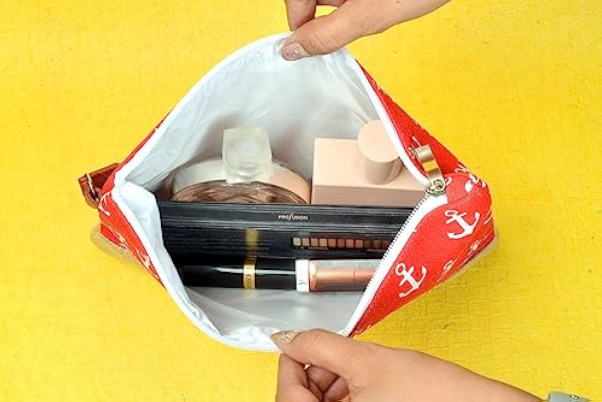 Essentials Fabric Special Anchor Design Toiletries Pouch