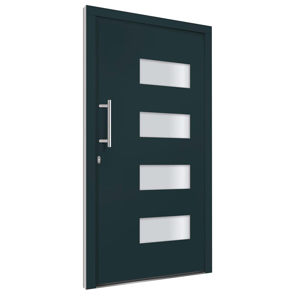 Willood Haustür Aluminium und PVC Anthrazit 110x210 cm Anthrazit Links