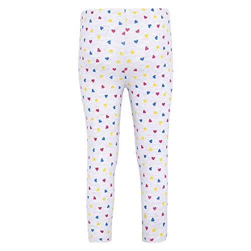 Image of Life by Shoppers Stop Girls Solid and Printed Leggings Pack of 2