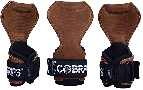 Image of Cobra Grips Weight Lifting Gloves with Adjustable Neoprene Padded Wrist Wraps - Heavy Duty Alternative to Power Lifting Hooks for Deadlifts