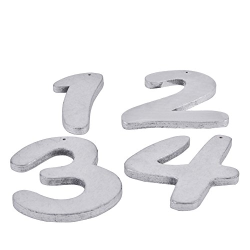 Dadeldo Living & Lifestyle Adventszahlen 4er Set Holz 8x5cm Silber Weihnachten Xmas Cover