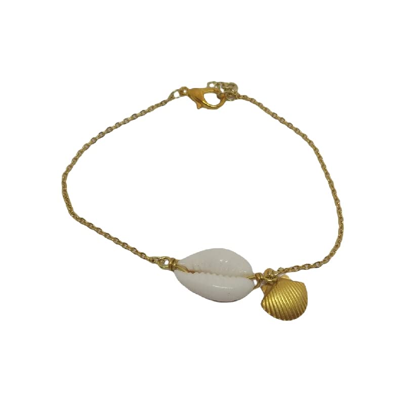Bracelet doré coquillage cauri un air de vacances éternel