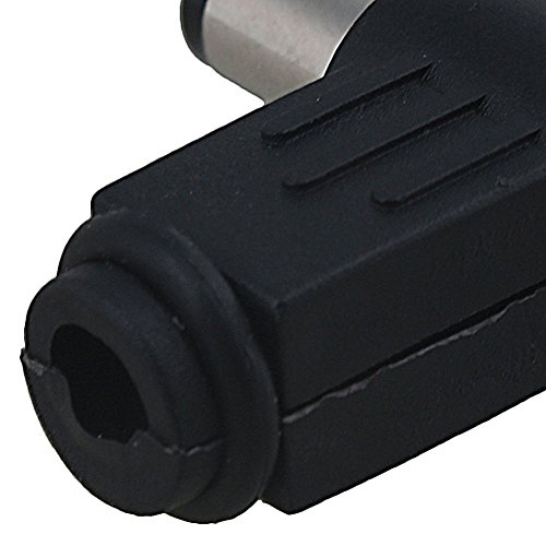 bqlzr 2,5 x 5,5 mm schwarz rechts Winkel 90 Grad DC Power Stecker Solder Stecker für DC Power Kabel 20 Stück