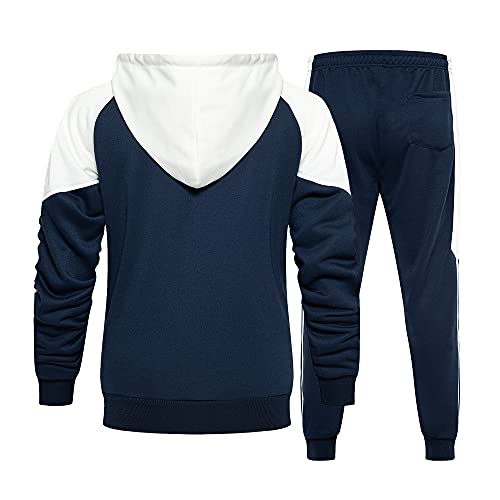 Mantors Men's Activewear Full Zip Warm Tracksuit Sports Set Casual Sweat Suit Tz95 Blue L #TOP1