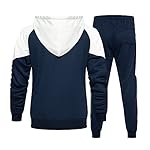 MANTORS Men's Hooded Athletic Tracksuit Casual 2 Pieces Suits Color Block Hoodies and Sweatpants Set - Image 2