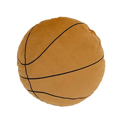 Little Love by NoJo Sports Decorative Pillow - Brown Basketball with Embroidery