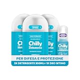 Chilly, Detergente Intimo Delicato 3x300 ml + Deodorante Intimo 50ml