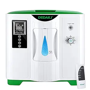 DEDAKJ 2-9L/min Flow Oxygen Concentrator O2 Generator Portable Intelligent Home Air Purifier 93% High Purity AC 220V Remote Control for Home and Travel Car Use