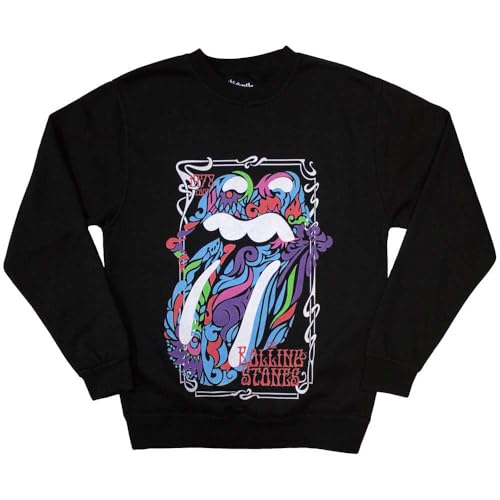 The Rolling Stones Colour Swirls Band Logo Sweatshirt M Black