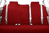 CalTrend Rear 40/60 Split Back & Solid Cushion Seats, Neoprene Seat Covers for 2018-2022 Toyota Camry Red Red Insert and Trim