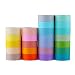 HAUTOCO 24 Rolls Solid Color Washi Masking Tape Set, 15mm Wide DIY Decorative Washi Tape for Scrapbook, Journal, Planner, Gift Wrapping, DIY Arts and Crafts