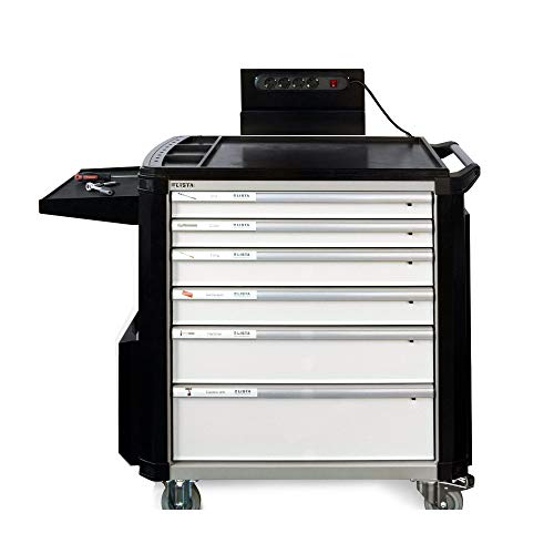 LISTA Art.Nr. 81.067.020 Werkstattwagen mit Kunststoffabdeckung 36x27E (BxTxH) 894x525x928mm 7 Schubladen Lichtgrau RAL 7035 – Bild 3