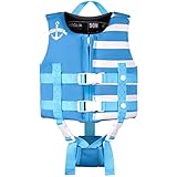 Kleinkind Schwimmjacke , Floaties für Kleinkinder, Floating Badeanzug Badebekleidung mit verstellbarem für Unisex-Kinder hellblau M