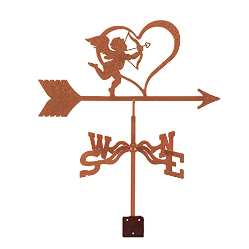Girouette en métal animale avec support de toit pour jardin et cour