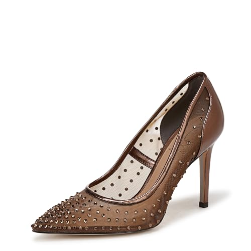 Sam Edelman Women's Hazel Mesh Pump Bronze Metallic Glitz 5 Medium