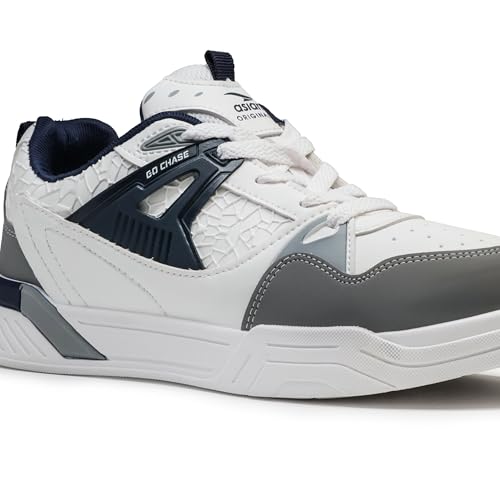 Image of ASIAN Men CHICAGO-02N Stylish Casual Mid Top Sneakers and Trendy Shoes with Laces for Men & Boys | Perfect for Wearing to Outings, and Comfortable All-Day Use, Stylish and Durable-CHICAGO-02N$