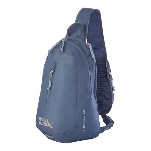 Image of Eddie Bauer Stowaway Packable Sling Bag | Travel | Outdoor | Lightweight | Compact | Ripstop Nylon, Tile Blue-10L