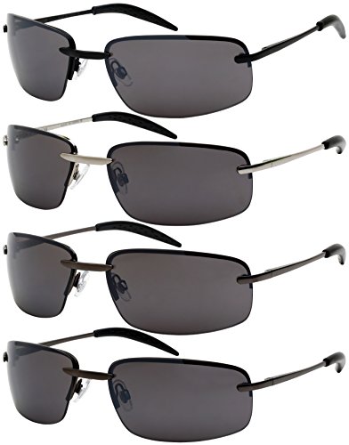 Men's Metal Semi-Rimless Sports Sunglasses 25124S3