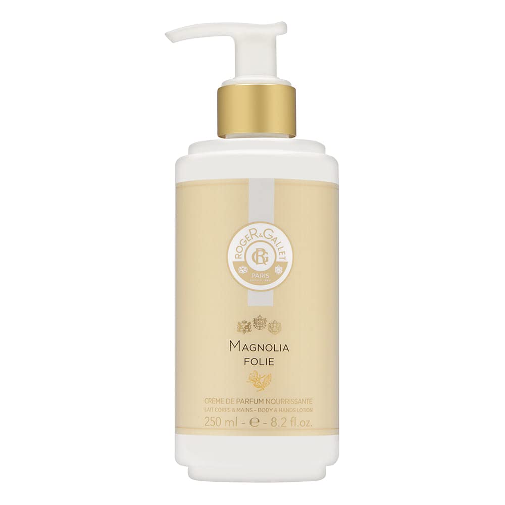 Magnolia Folie by Roger & Gallet 8.2 oz Body & Hands Lotion[Amazon-developed Certification] Compact by Design