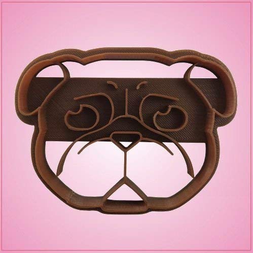 Embossed Pug Cookie Cutter 3-1/2 Inches Wide