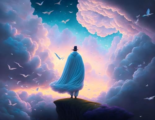 Poster Skywalker nuages déco salon moderne 58x90 cm