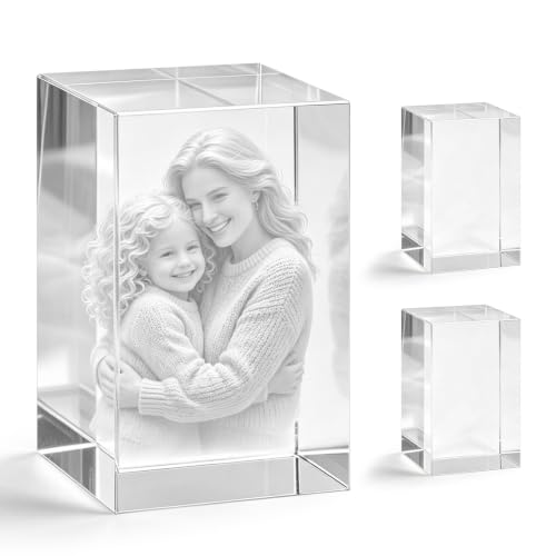 2PCS Cube Crystal Blank for 2D & 3D Lazer Engraving Machines