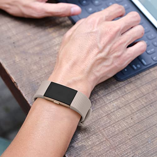 Image of Tobfit Watch Strap Compatible for Fitbit Charge 2 (Watch Not Included), Removable Soft Belts for Charge 2 Wristband, Smartwatch Band for Men & Women