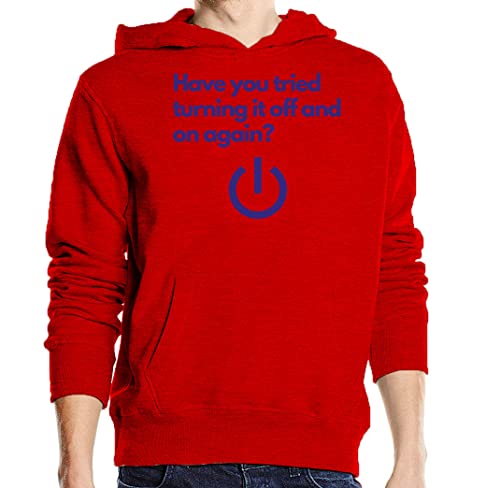 Sweat à capuche informatique coton rouge Havie You Tried contre le froid