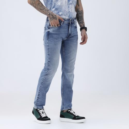 Image of BASICS Cotton Stretch Men's Jeans | Smart Casual Denim | Ultra-flexible stretch cotton denim. Modern style. Durable, breathable & built for all-day travel comfort.