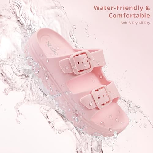 Image of Stelle Girls Double Buckle Slide Sandals Boy Slippers