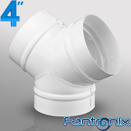 T PIECE METAL EQUAL TEE DUCTING CONNECTOR FANS HYDROPONICS 4" 5" 6" 8" 10" 12 - View #3