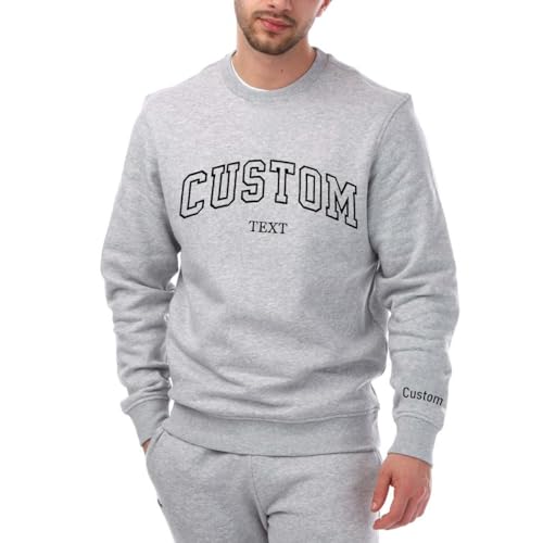 Custom Embroidered Sweatshirts - Personalized University Embroidery Hoodie, Design Your Own, Add Custom Text