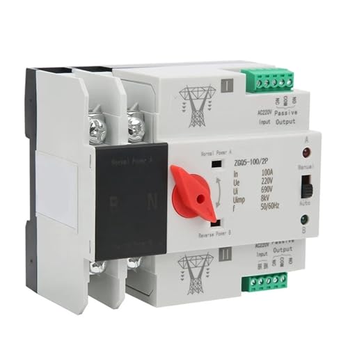 Commutateur de transfert automatique A33Z 220V ZGQ5-100/2P inverseur double alimentation