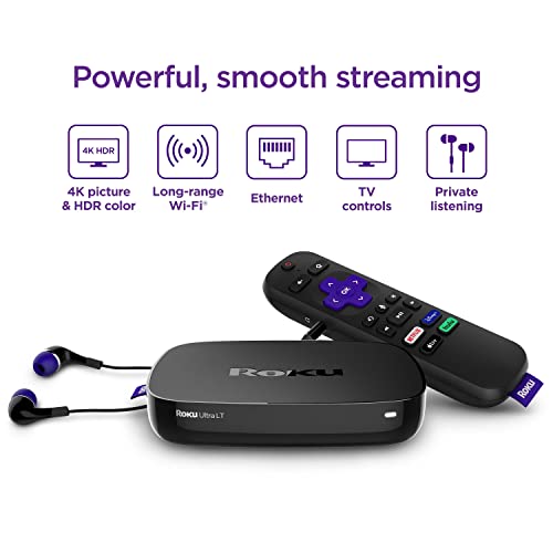 image for Roku Ultra LT (2023) HD/4K/HDR Dolby Vision Quad-Core Streaming Player