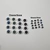 8 Pairs(16PCS) Oval Flat Hollow Back Plastic Craft Eyes Eyeballs Making DIY Supplies 23mm x 16mm #4