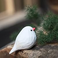 Amazon.co.jp: 木製 オブジェ 北欧 鳥 手作り木製彫刻 カワイイ 置物