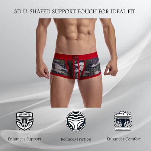 JOCKMAIL Men's Boxer Briefs Mens Underwear Boxer Briefs with Men's Boxer Shorts Camouflage Underwear Pack2