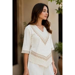 short kurti for women embroidered pure cotton