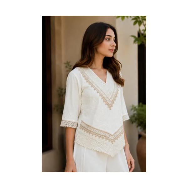 short kurti for women embroidered pure cotton
