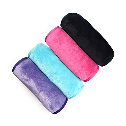 Weyeena Makeup Remover Cloths 4 Count: Microfiber Reusable Fast Drying Washcloth, Face Towels for Women